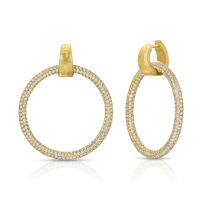 Best hoop earrings with gemstone accents for a colorful and elegant appearance-Diamond Eternal Hoops