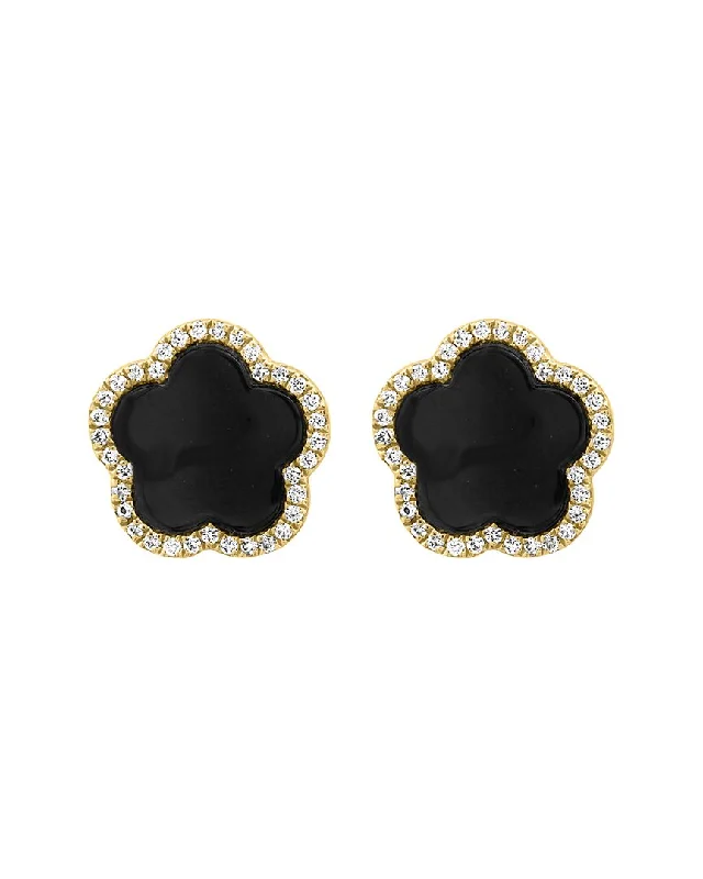 Best hoop earrings with matching bracelets for a coordinated jewelry set-Effy Fine Jewelry 14K 1.80 ct. tw. Diamond & Onyx Earrings