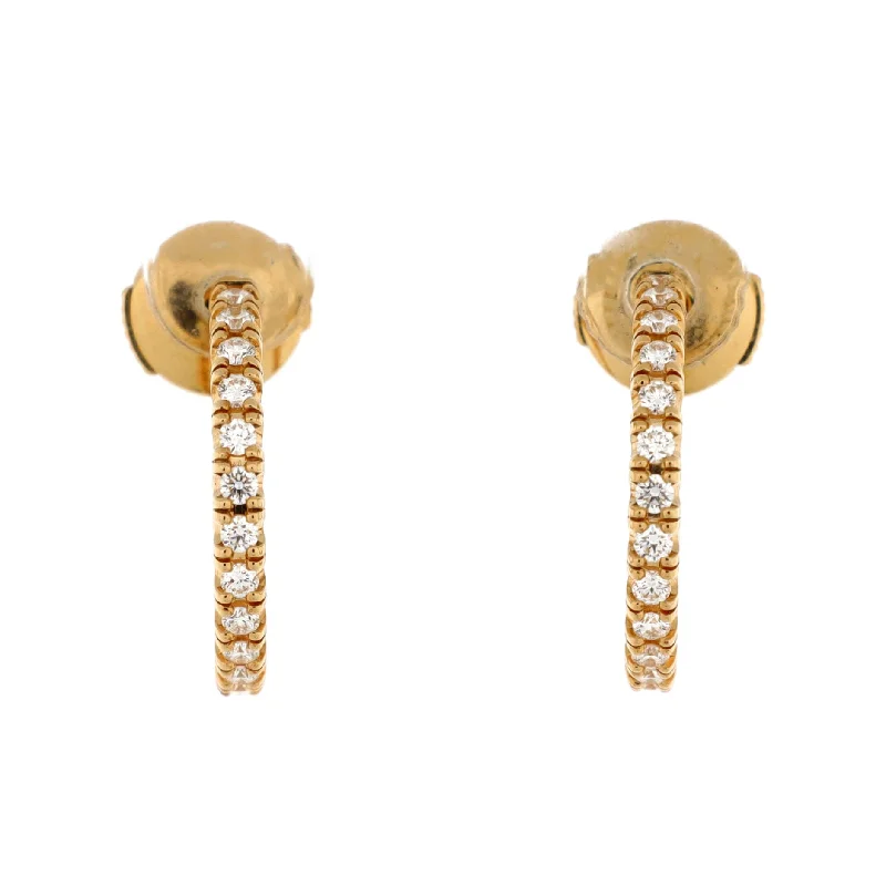 Best hoop earrings with infinity designs for a timeless and meaningful symbol-Etincelle de Cartier Hoops Earrings 18K Yellow Gold and Diamonds Small