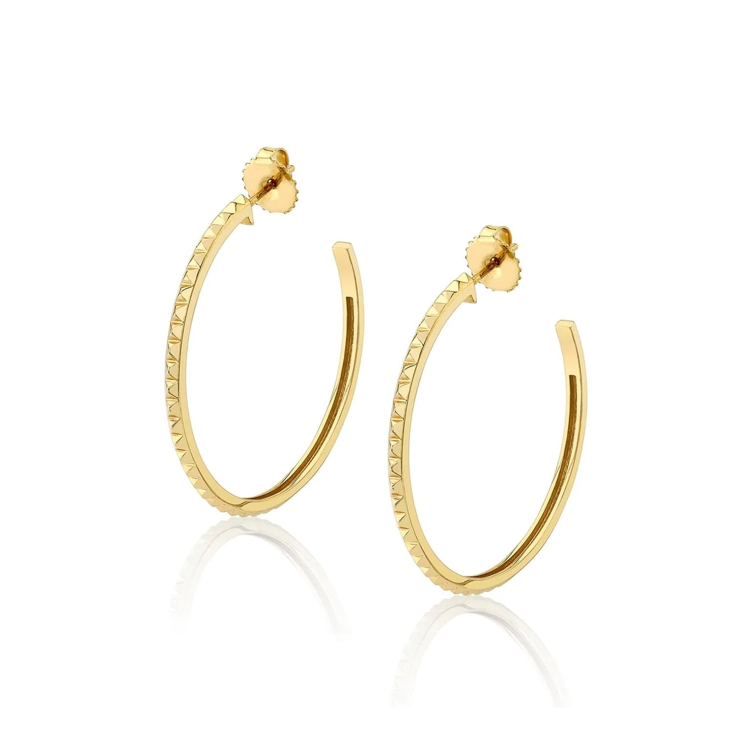 Best hoop earrings with geometric shapes for a modern and artistic appeal-Foundation Hoop Earrings