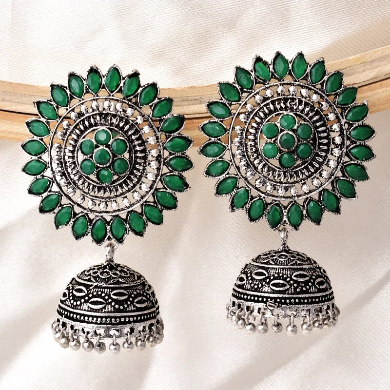 Hoop earrings with gold accents for a warm, elegant statement piece-Gagan Jhumka Earrings