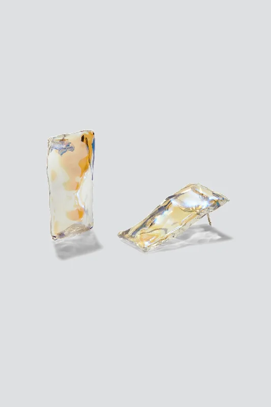 Best hoop earrings with angel wing accents for a spiritual and meaningful design-Iridescent Glass River Enigma Earrings