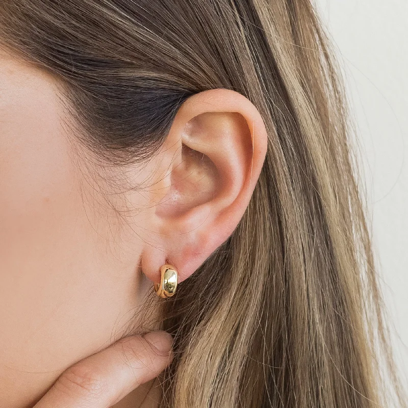 Hoop earrings with abstract wirework for an artistic, unique look-JUNE GOLD HOOPS - 11 MM