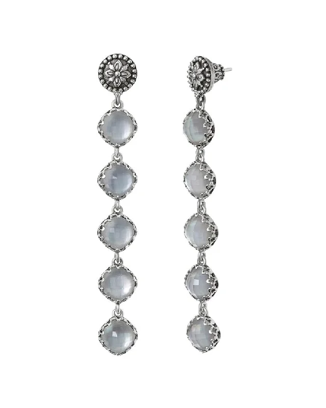 Classic hoop earrings with a thin profile for a sleek and subtle style-Konstantino Silver Pearl Earrings