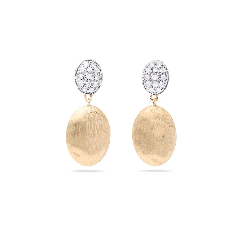 Best hoop earrings with vintage-style detailing for a nostalgic and timeless look-Marco Bicego Siviglia Mixed Metals Diamond Dangle Earrings