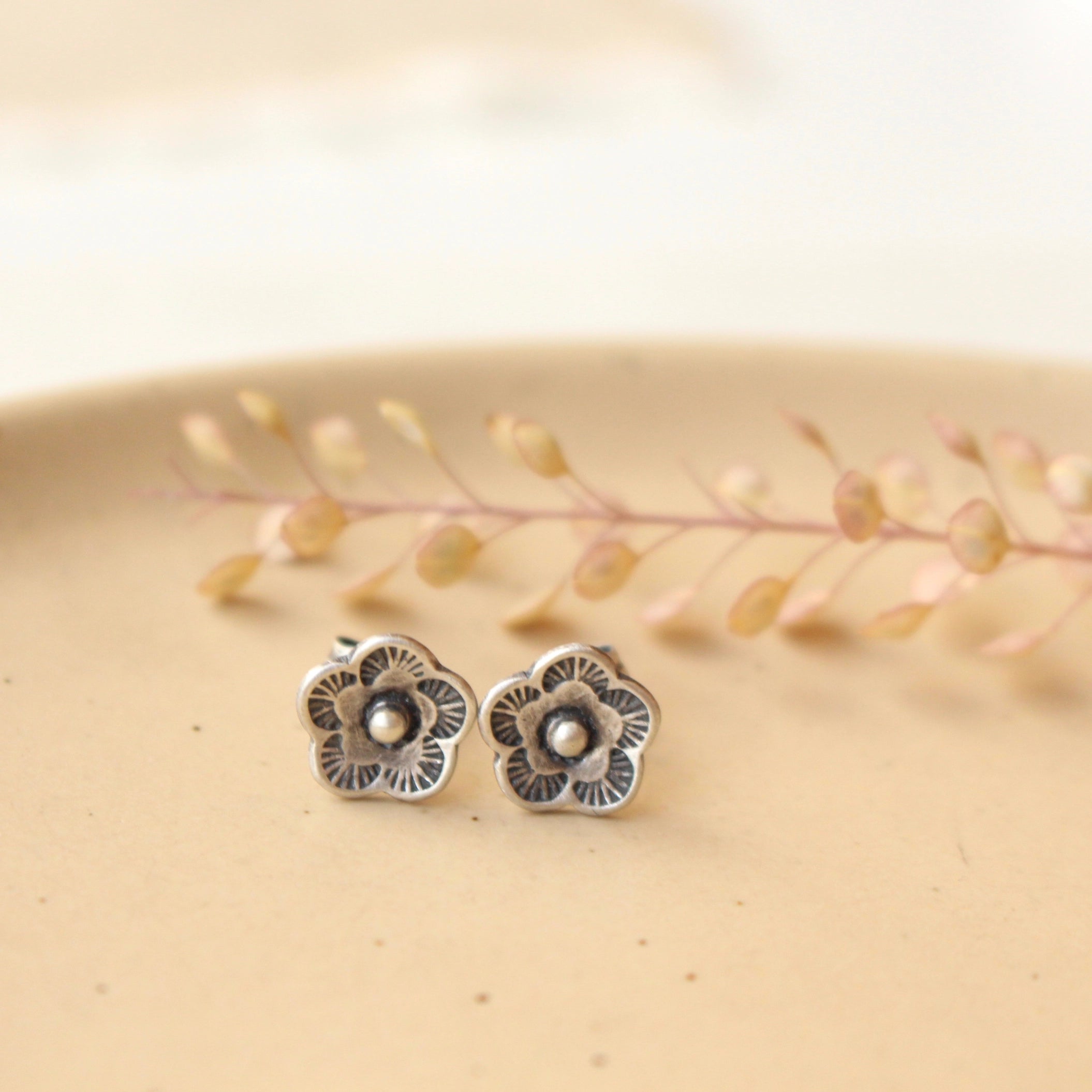 Best hoop earrings with twisted rope designs for a nautical-inspired style-Mini Cactus Flower Earrings