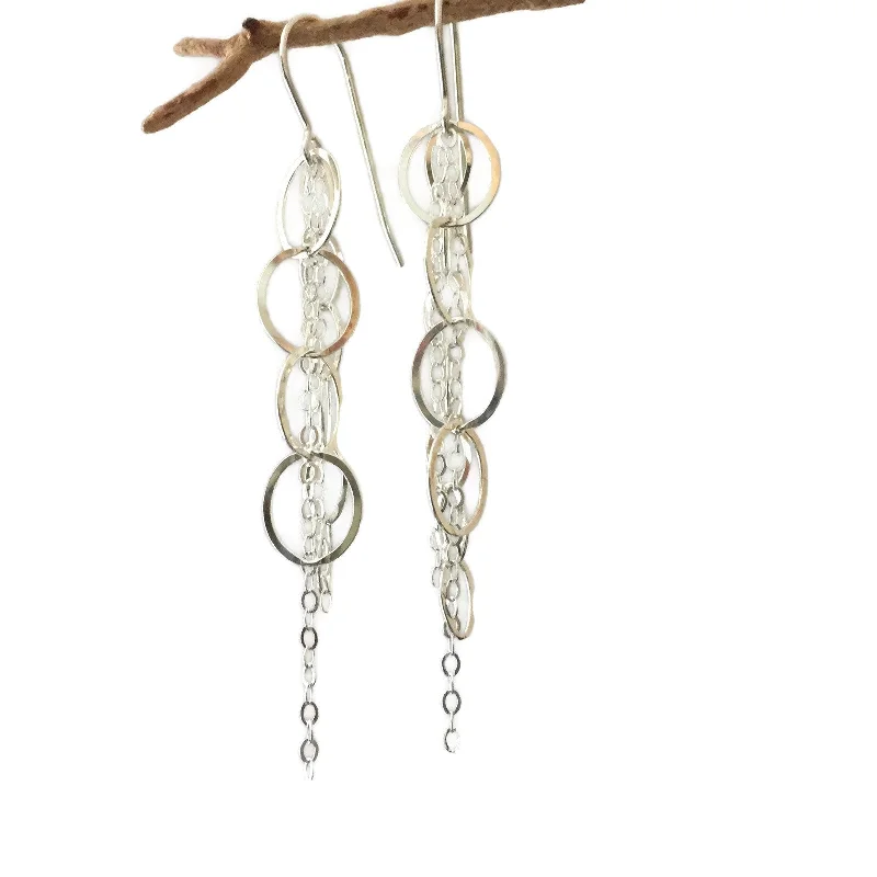 Best hoop earrings with gemstone accents for a colorful and elegant appearance-Mixed Chain Earrings