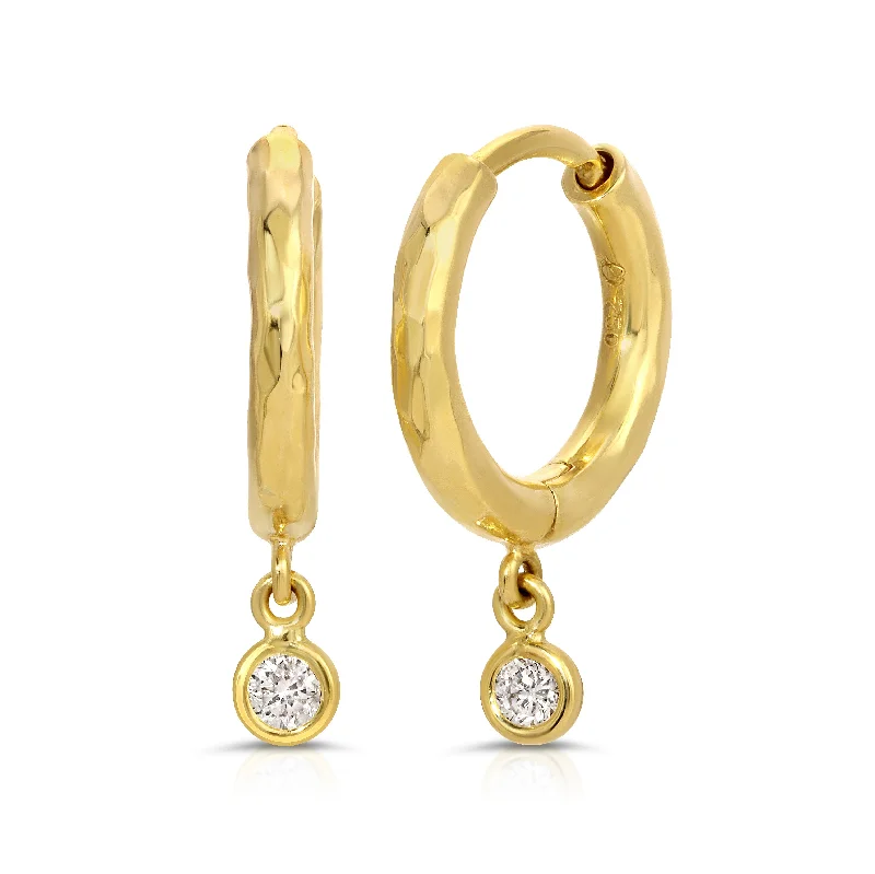 Hoop earrings with satin finishes for a smooth and elegant appearance-Nano Charmed Micro Gabby Hoops - Diamond