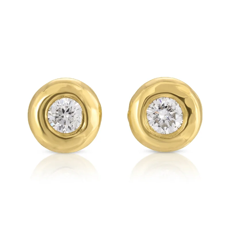 Best hoop earrings with matte finish for a sophisticated, understated design-Nesting Gem Studs - Diamond