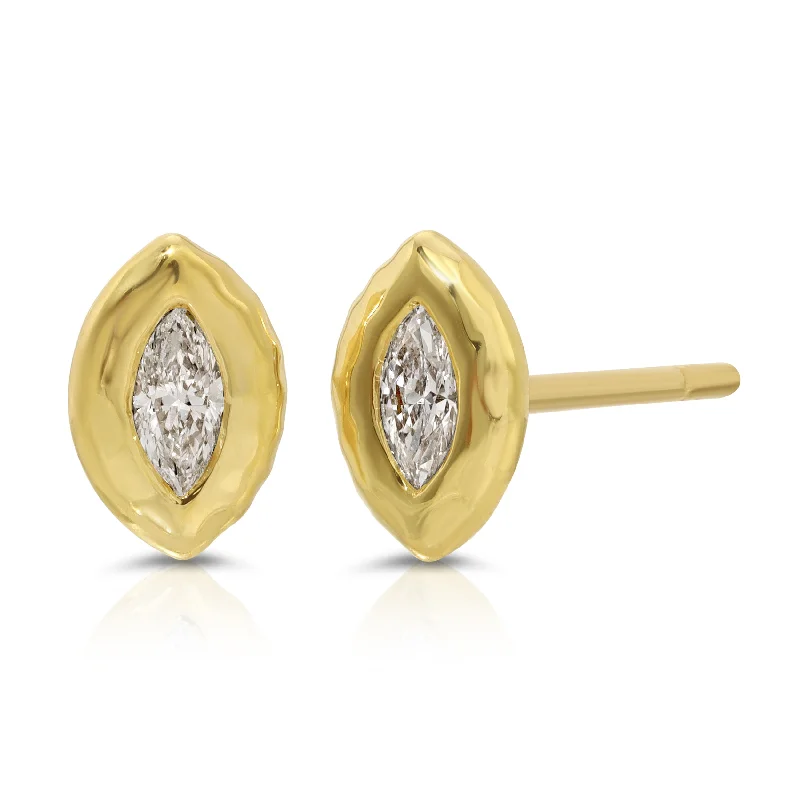 Best hoop earrings with detachable studs for a versatile and adjustable accessory-Nesting Gem Studs - Marquis