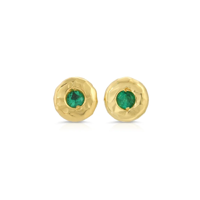 Best hoop earrings with gold for a luxurious and timeless look-Nesting Gem Studs - Micro - Emerald