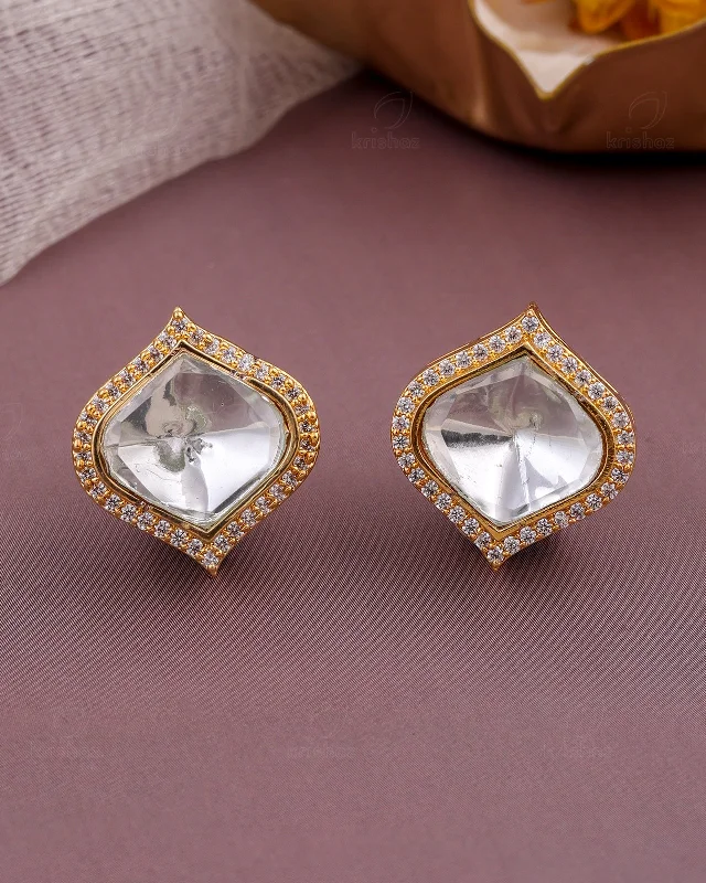 Lightweight hoop earrings for comfortable and all-day wear-Radhika 22k Gold Plated Studs