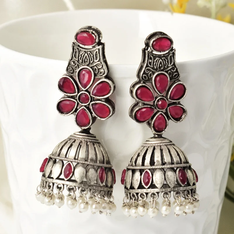 Best hoop earrings with enamel details for a colorful and modern look-Reepal Jhumka Earrings