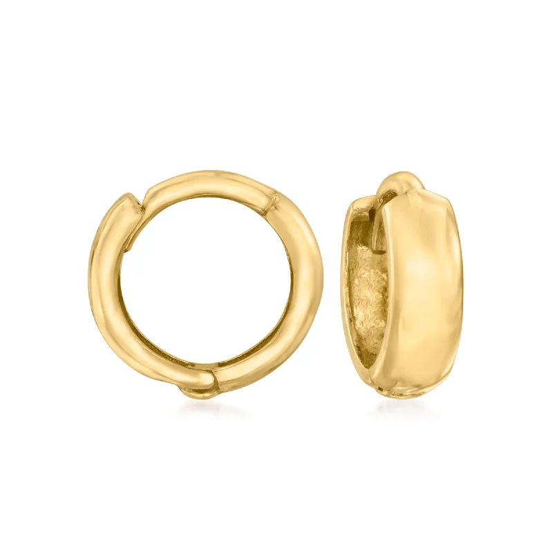 Best hoop earrings with matte finish for a sophisticated, understated design-Ross-Simons 14kt Yellow Gold Huggie Hoop Earrings