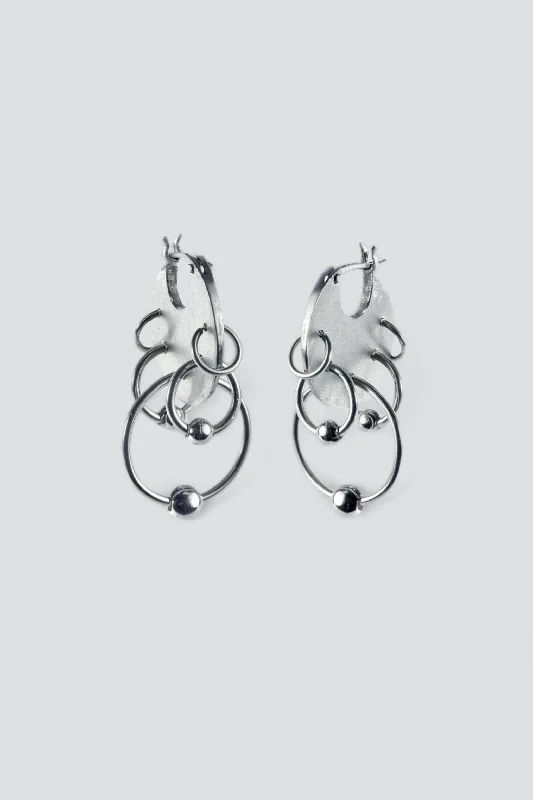 Best hoop earrings with geometric hexagon shapes for a modern, angular look-Silver Venn Quinn Earrings