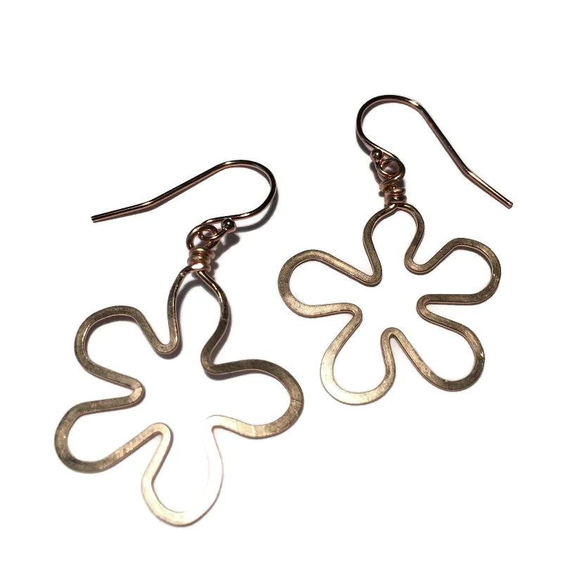 Hoop earrings with spiral designs for a dynamic and fluid look-Small Flower Earrings