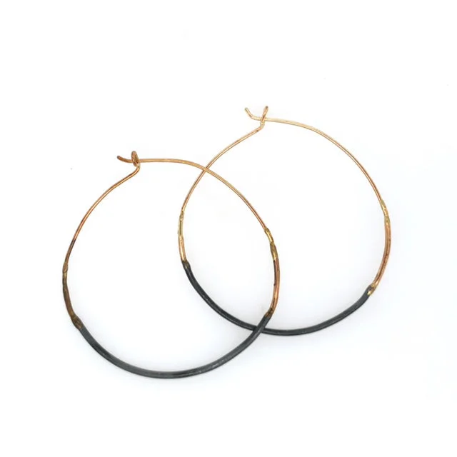 Best hoop earrings with snake chain details for a sleek and modern touch-Small Ombre Hoops