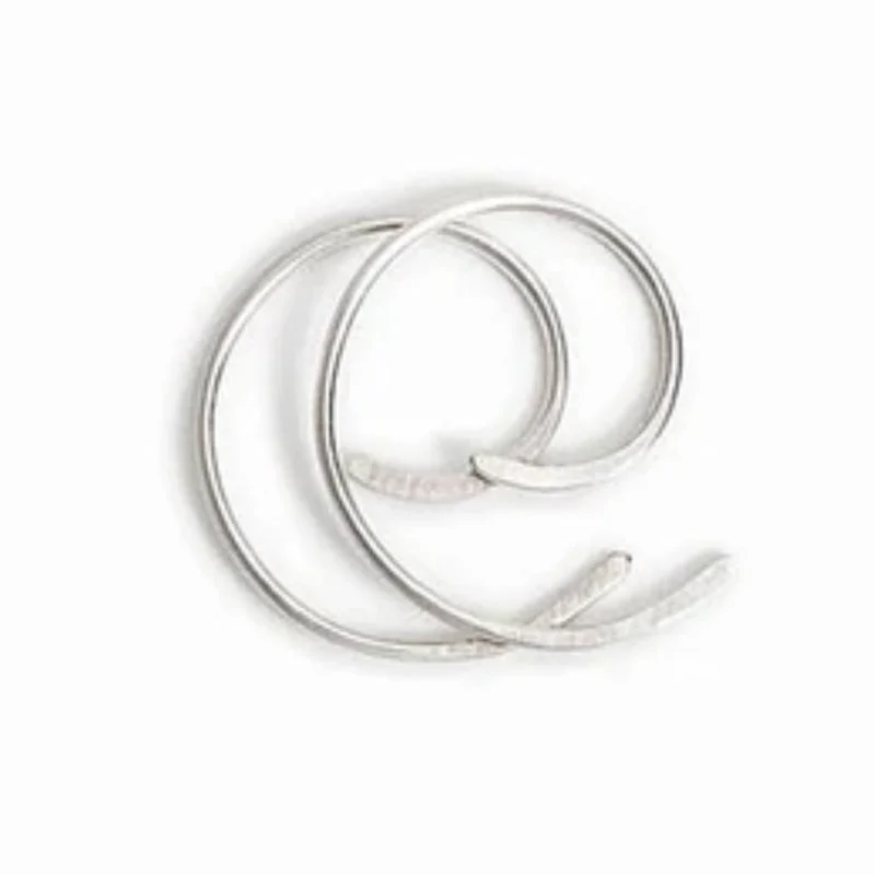 Small hoop earrings for a delicate and understated everyday wear-Small SS Spiral Hoop