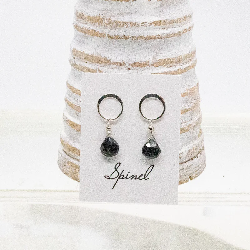 Best hoop earrings with delicate chain details for a trendy and stylish design-Spinel Luna Silver Earrings