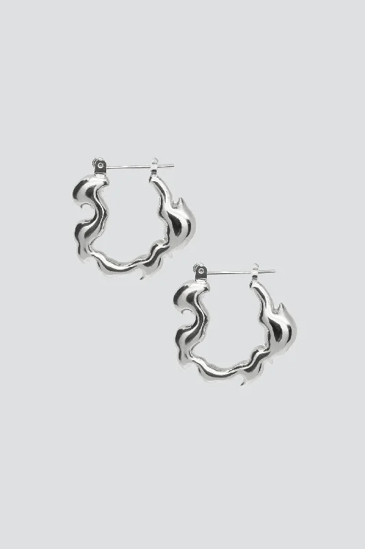 Best hoop earrings with gemstone accents for a colorful and elegant appearance-Sterling Mutant Cloud Earrings