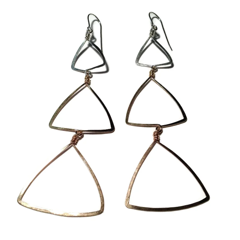 Best hoop earrings with matching bracelets for a coordinated jewelry set-3 Triangle Earrings