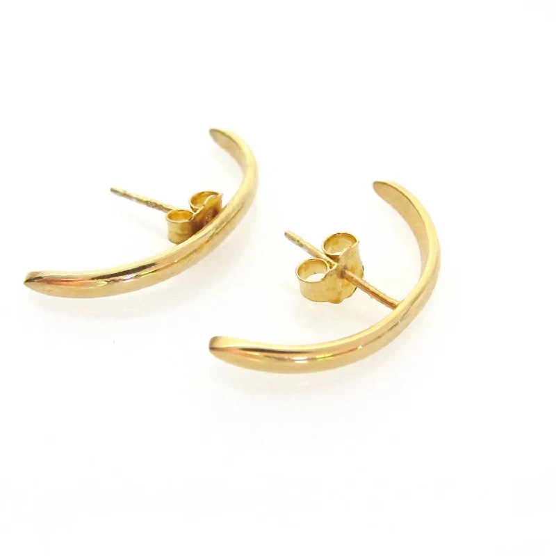 Hoop earrings with hammered copper for a warm and rustic aesthetic-Women's Mia Front Cuff Earring In Vermeil