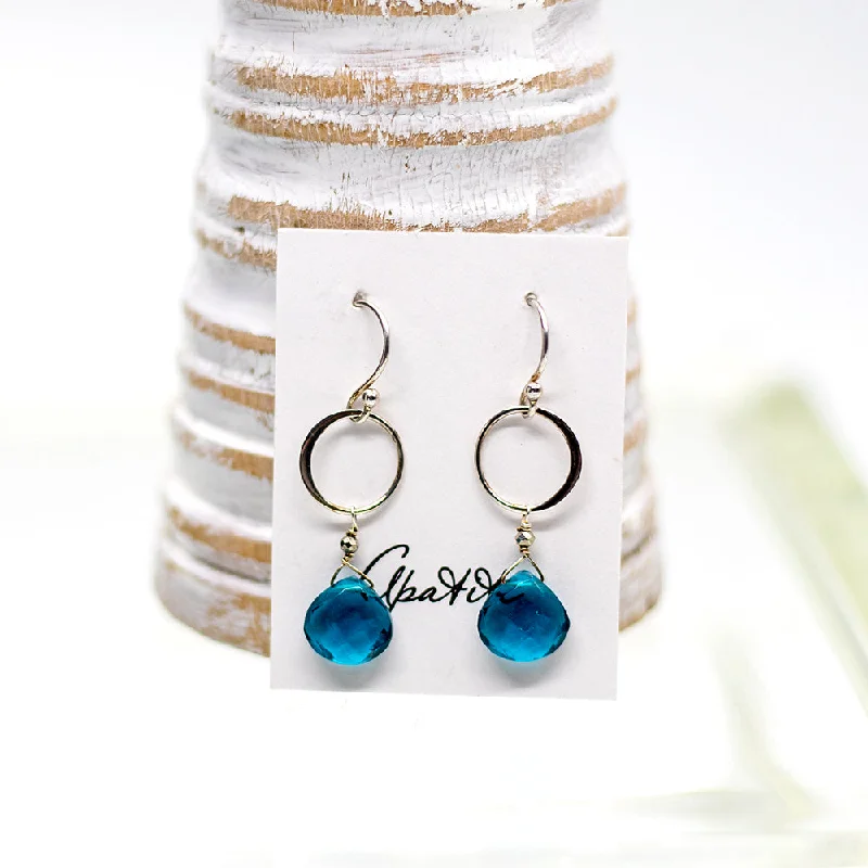 Best hoop earrings with gold-plated finishes for an affordable luxury vibe-XL Apatite Ring Silver Earrings