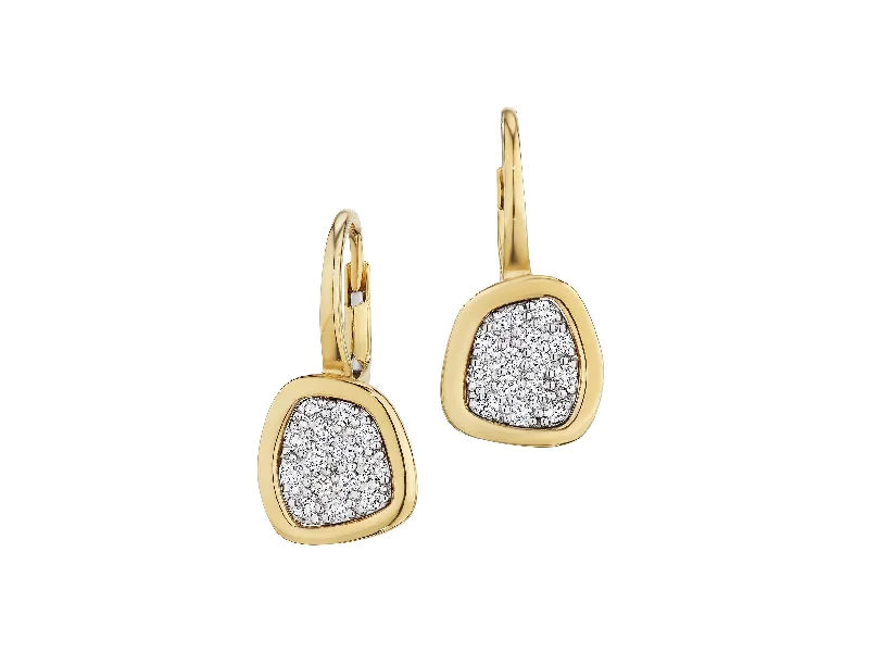 Hoop earrings with oversized pearl accents for a statement-making look-Sabel Collection Yellow Gold Diamond Earrings