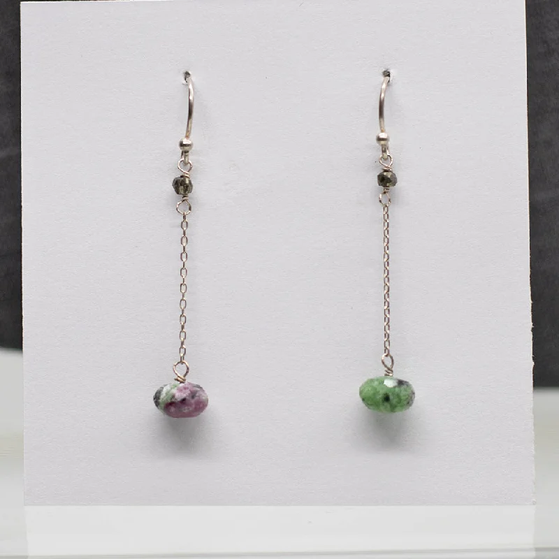 Hoop earrings with satin finishes for a smooth and elegant appearance-Zoisite Simple Silver Earrings